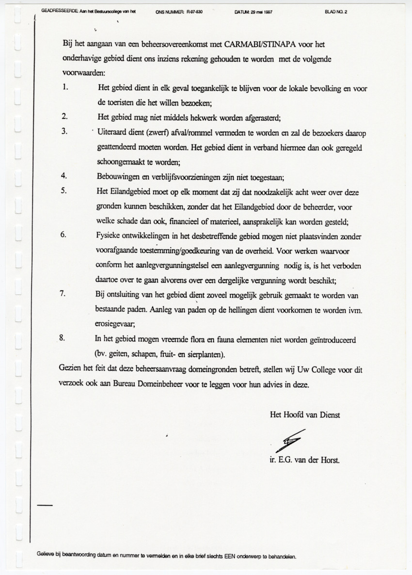 Z Uitgangspunten voor het Beheer van Conserveringsgebied Midden-Seinpost, Roi Santu, Curacao - New Page