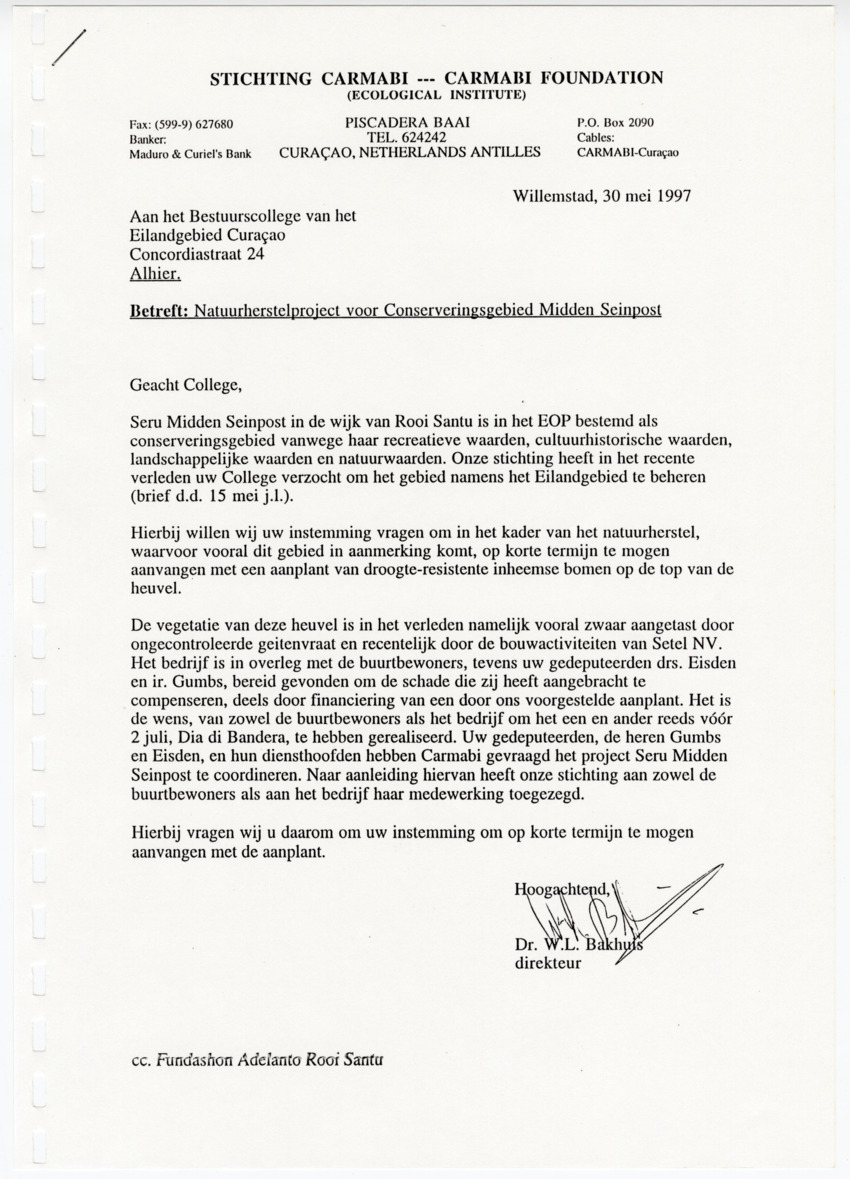 Z Uitgangspunten voor het Beheer van Conserveringsgebied Midden-Seinpost, Roi Santu, Curacao - New Page