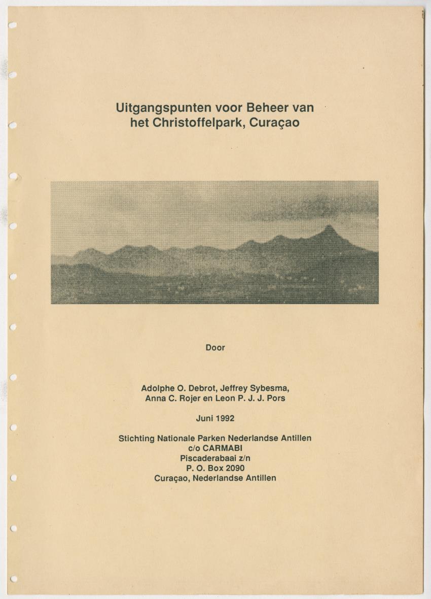 Z Uitgangspunten voor Beheer van het Christoffelpark, Curacao - New Page