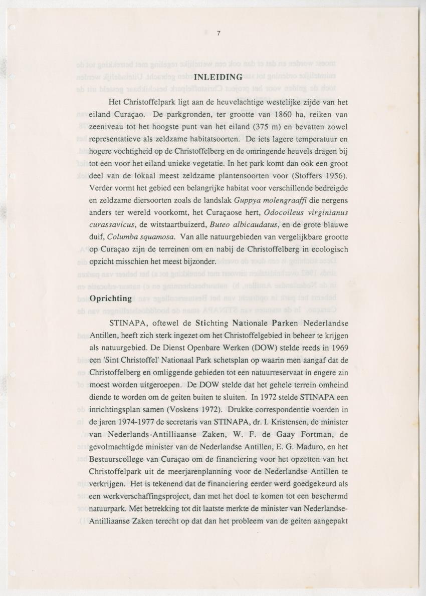 Z Uitgangspunten voor Beheer van het Christoffelpark, Curacao - New Page