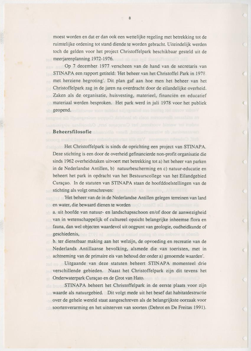 Z Uitgangspunten voor Beheer van het Christoffelpark, Curacao - New Page