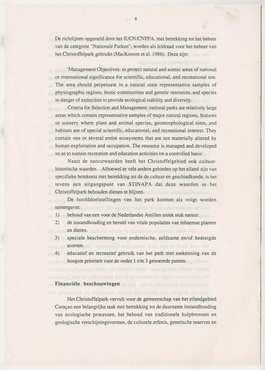 Z Uitgangspunten voor Beheer van het Christoffelpark, Curacao - New Page