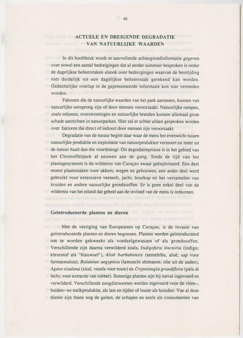 Z Uitgangspunten voor Beheer van het Christoffelpark, Curacao - New Page