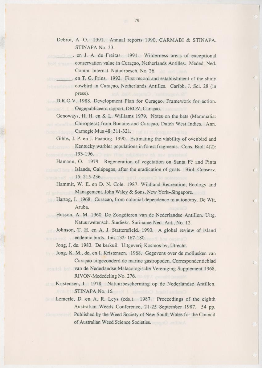 Z Uitgangspunten voor Beheer van het Christoffelpark, Curacao - New Page