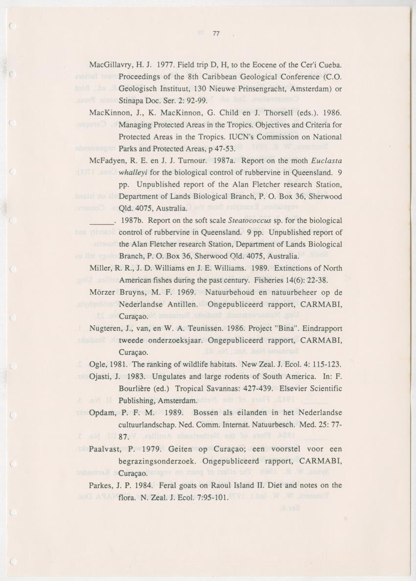 Z Uitgangspunten voor Beheer van het Christoffelpark, Curacao - New Page