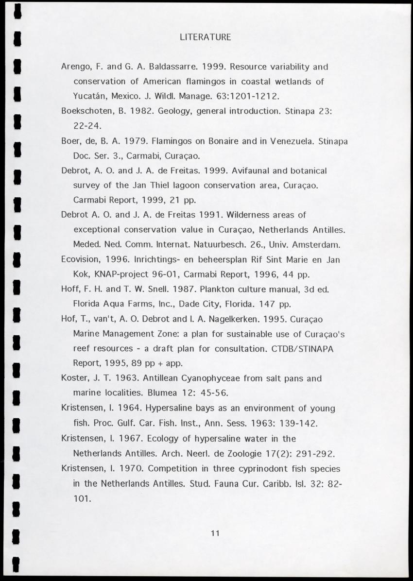 A Conservation Assessment of an Open Connection between the Salina of Rif-St.Marie and the Sea - New Page