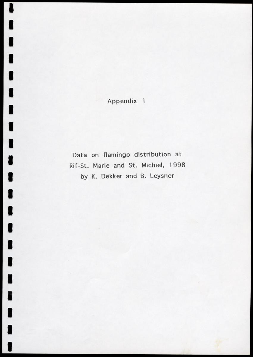 A Conservation Assessment of an Open Connection between the Salina of Rif-St.Marie and the Sea - New Page