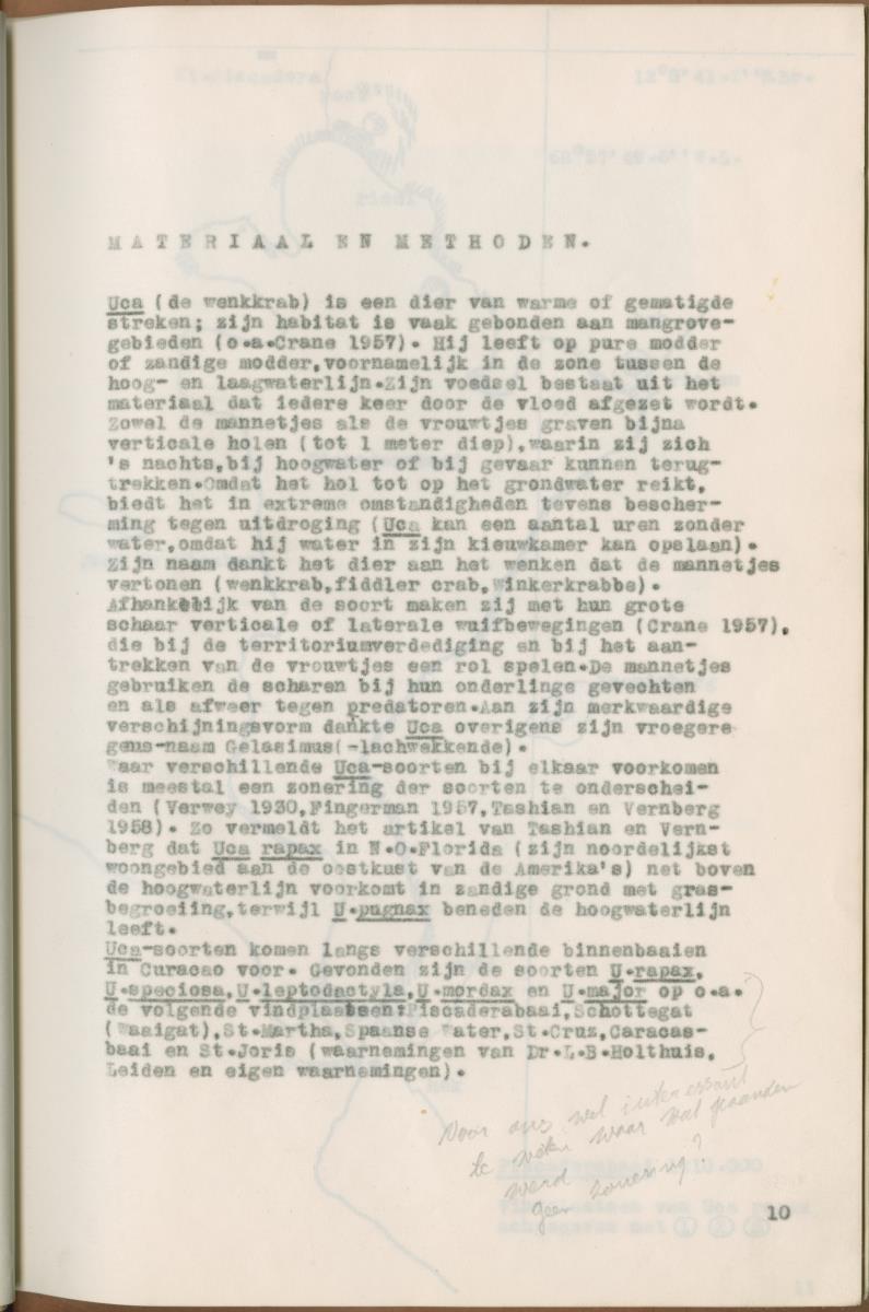 Z Verslag van een onderzoek naar ritme en endocriene regulatie van de kleurveranderingen bij de wenkkrab, Uca rapax - New Page