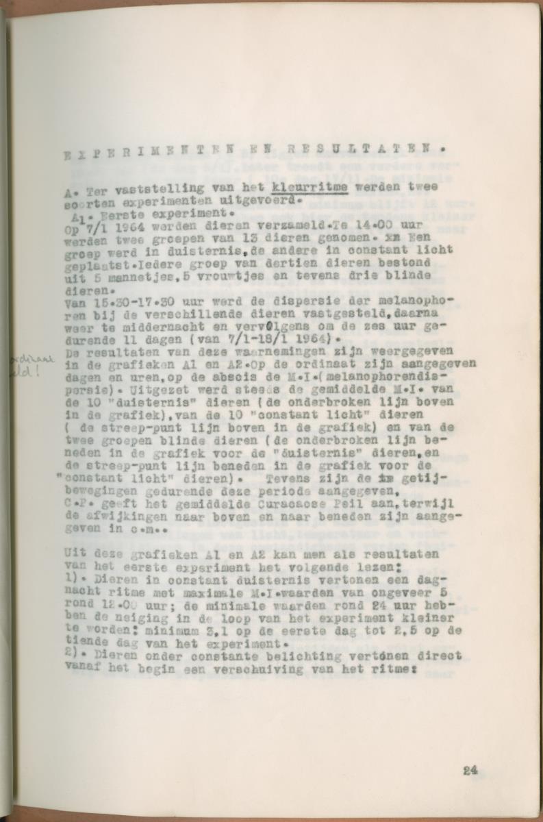 Z Verslag van een onderzoek naar ritme en endocriene regulatie van de kleurveranderingen bij de wenkkrab, Uca rapax - New Page