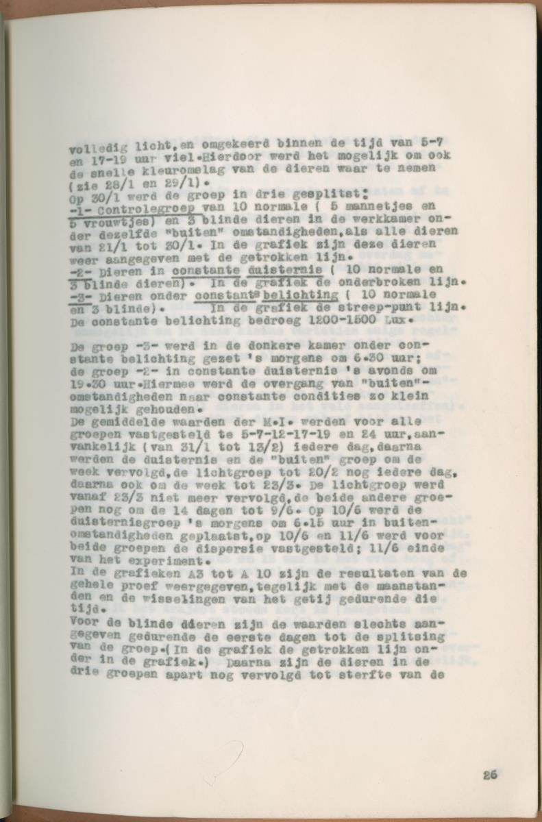 Z Verslag van een onderzoek naar ritme en endocriene regulatie van de kleurveranderingen bij de wenkkrab, Uca rapax - New Page