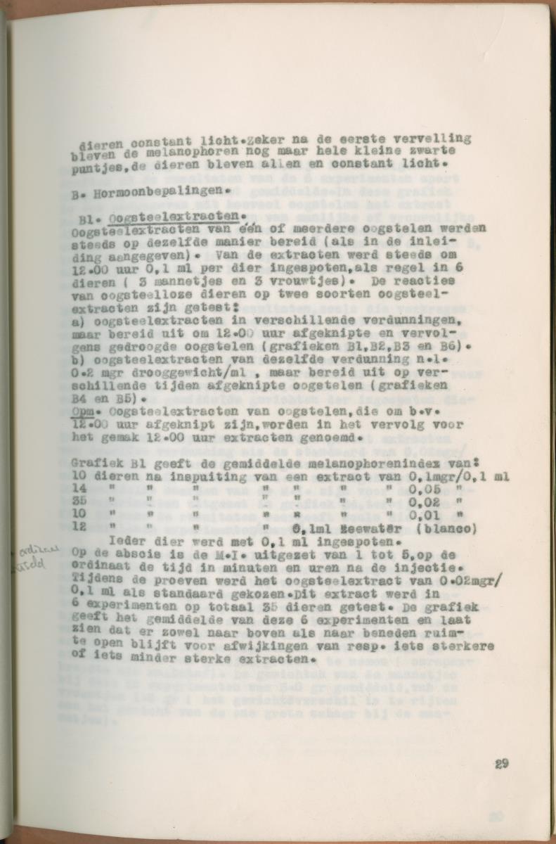 Z Verslag van een onderzoek naar ritme en endocriene regulatie van de kleurveranderingen bij de wenkkrab, Uca rapax - New Page