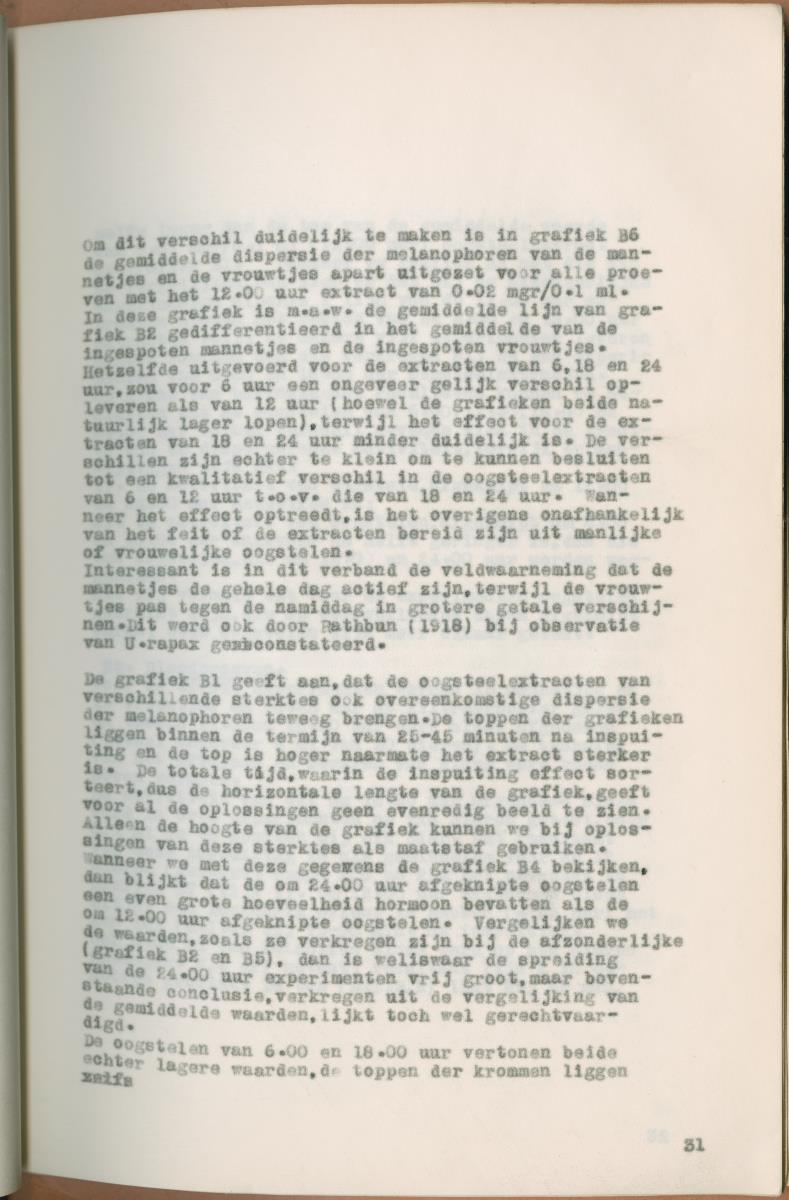 Z Verslag van een onderzoek naar ritme en endocriene regulatie van de kleurveranderingen bij de wenkkrab, Uca rapax - New Page