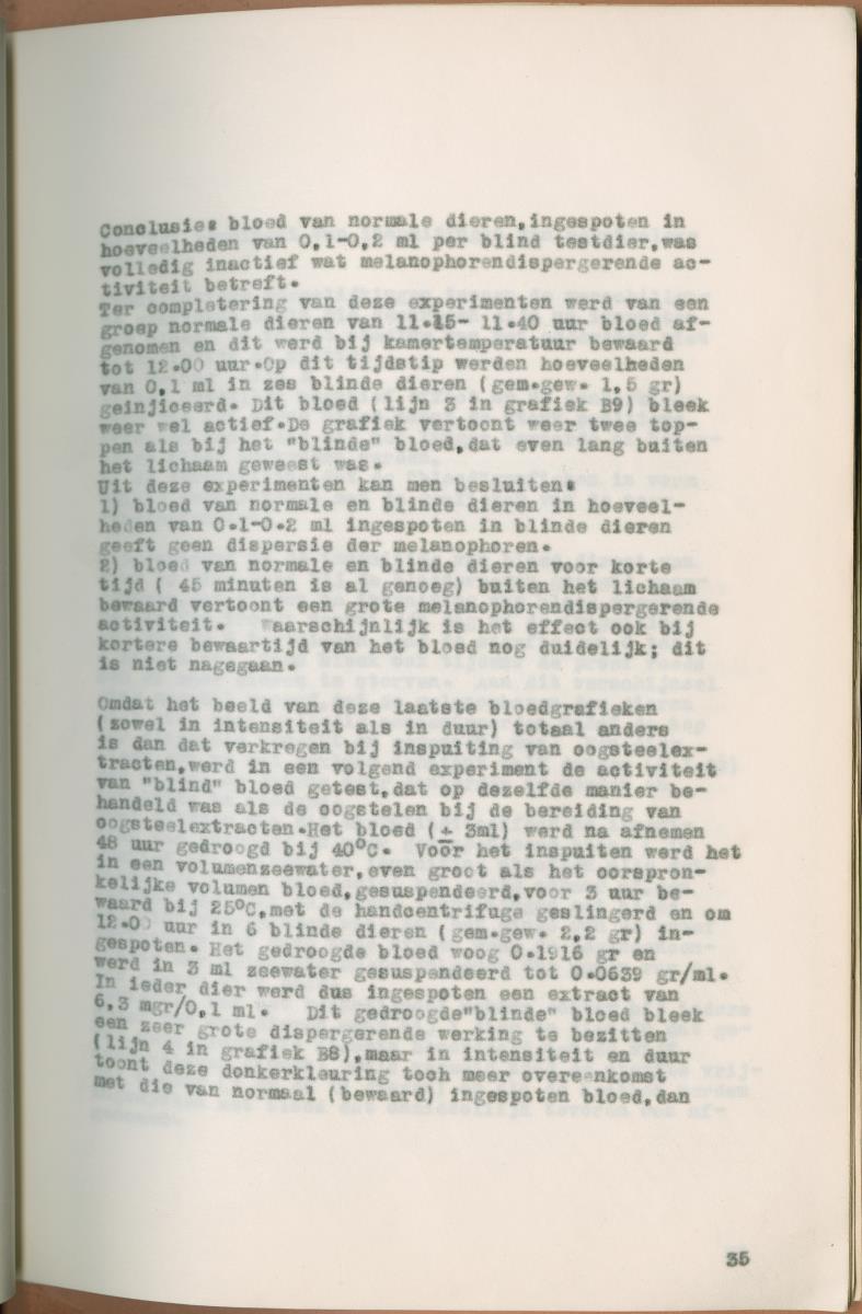 Z Verslag van een onderzoek naar ritme en endocriene regulatie van de kleurveranderingen bij de wenkkrab, Uca rapax - New Page