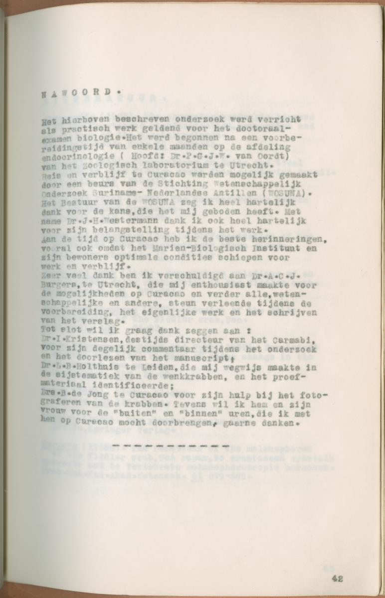 Z Verslag van een onderzoek naar ritme en endocriene regulatie van de kleurveranderingen bij de wenkkrab, Uca rapax - New Page