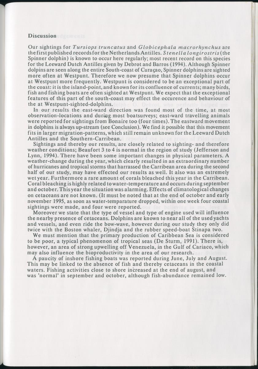 Z On the Occurence of Cetaceans in the Southern Carribean Sea - New Page