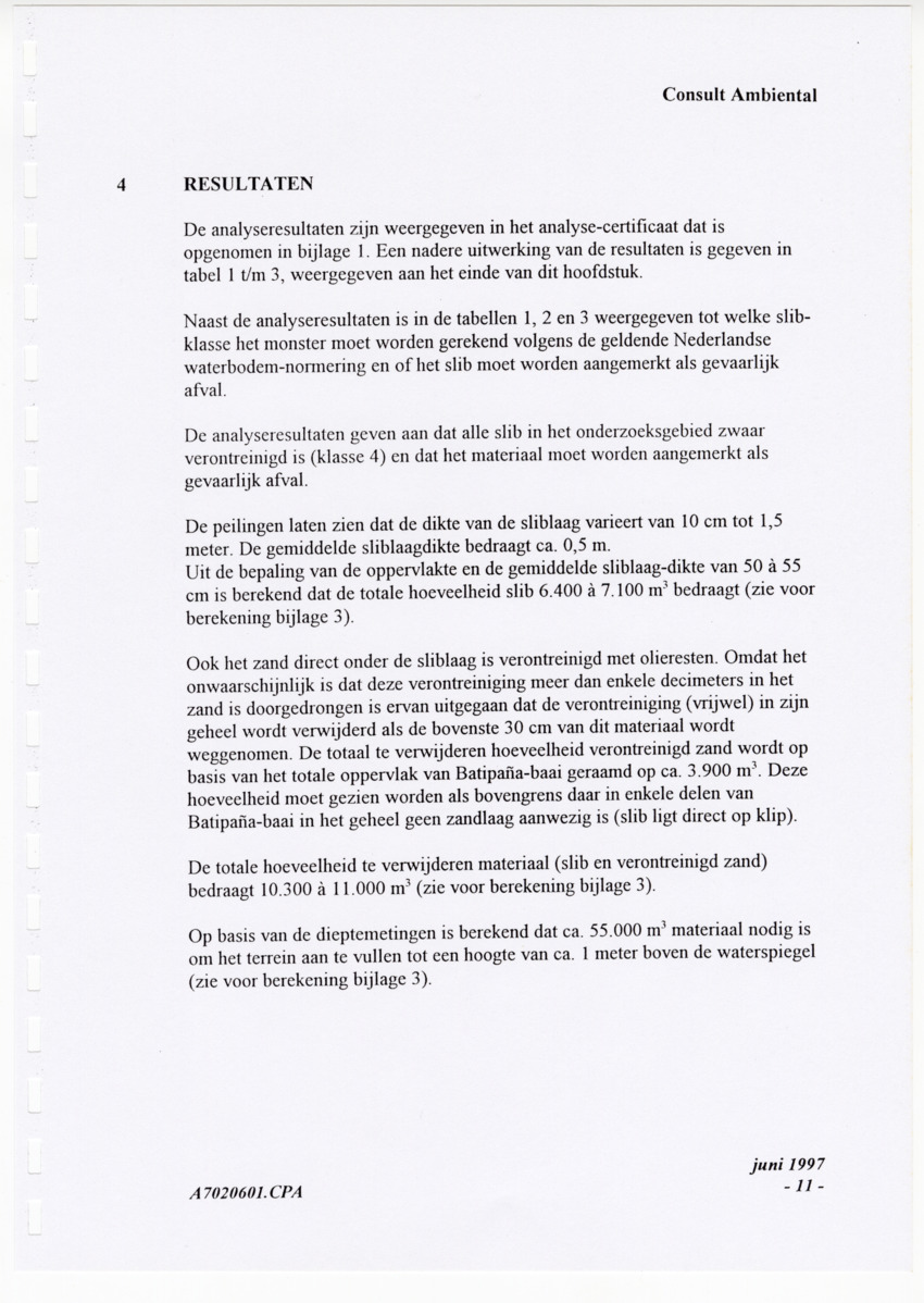 Curacao Ports Authority - slibonderzoek Batipana-baai - New Page