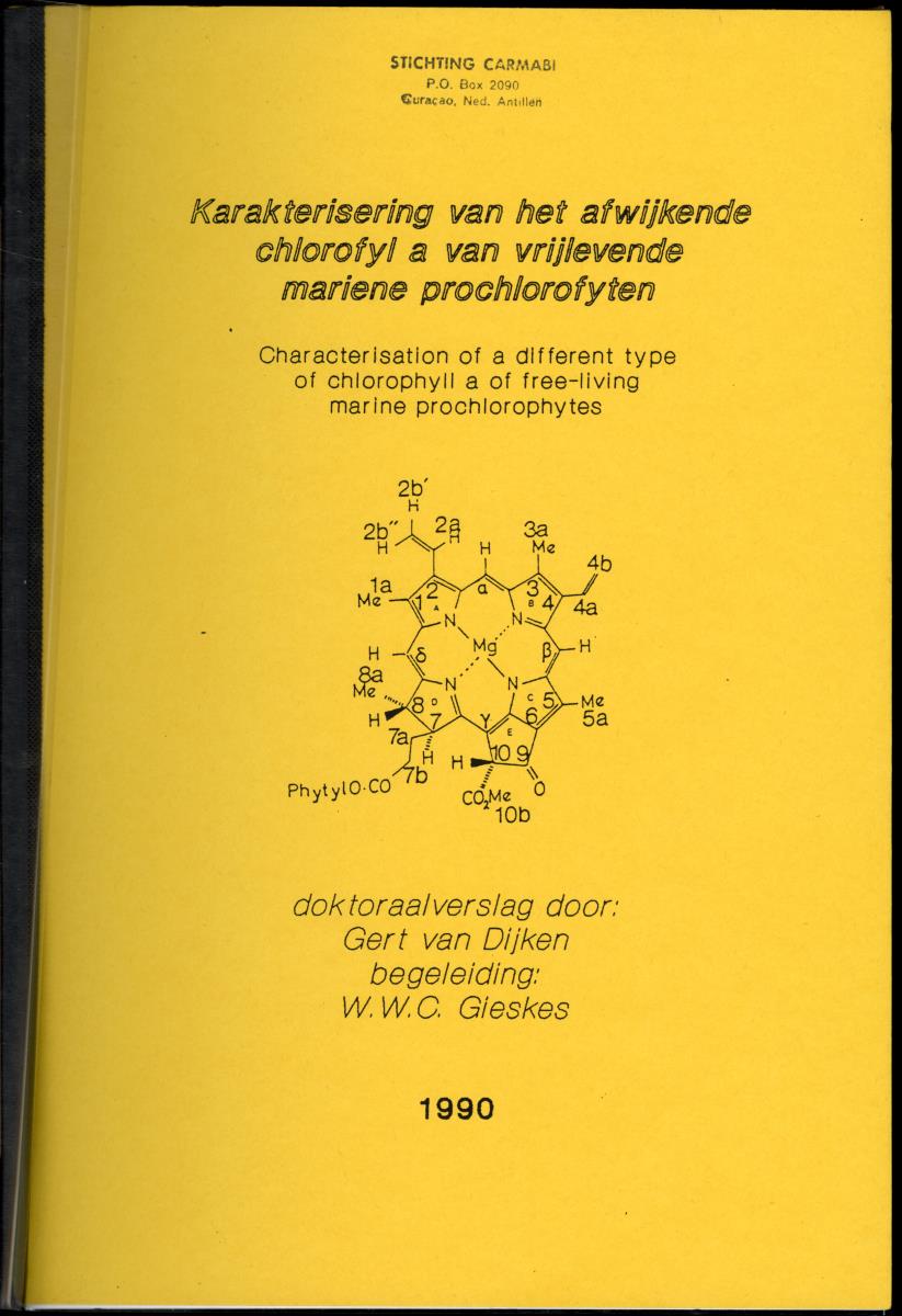 Z Karakterisering van het afwijkende chlorofyl a van vrijlevende mariene prochlorofyten - New Page