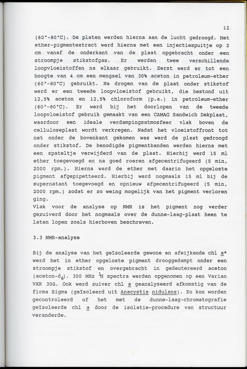 Z Karakterisering van het afwijkende chlorofyl a van vrijlevende mariene prochlorofyten - New Page