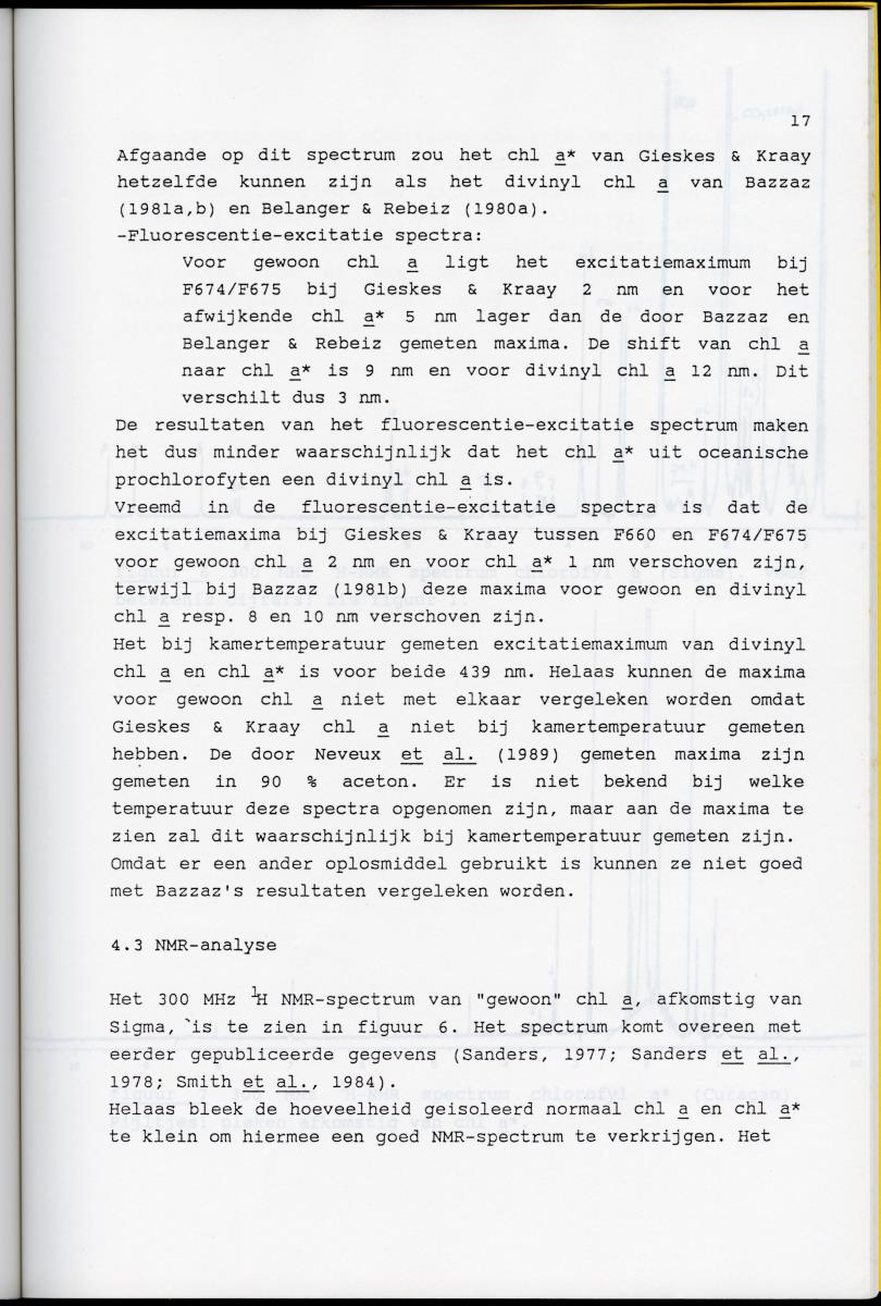 Z Karakterisering van het afwijkende chlorofyl a van vrijlevende mariene prochlorofyten - New Page