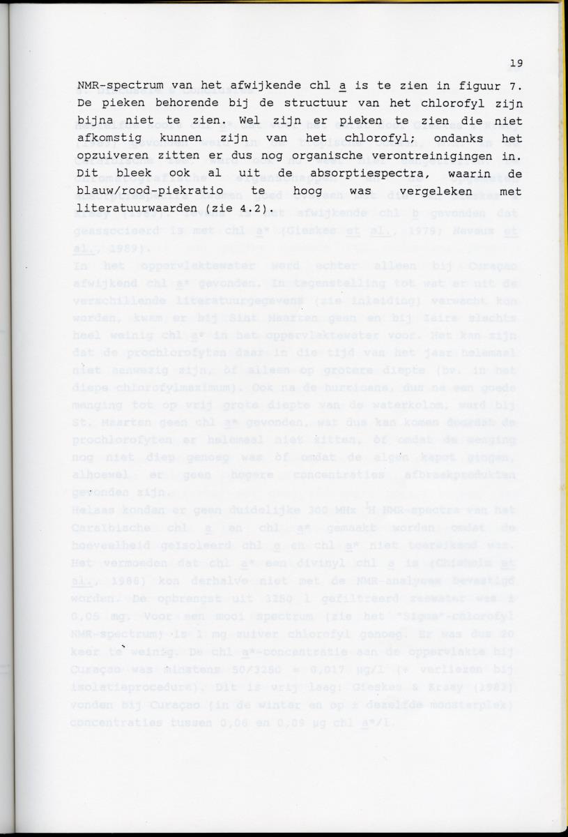 Z Karakterisering van het afwijkende chlorofyl a van vrijlevende mariene prochlorofyten - New Page