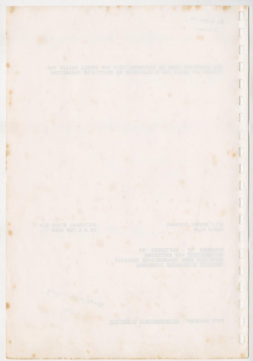 Z Een onderzoek naar de waterkwaliteit van enkele baaien van Curacao op basis van biologische en abiotische parameters - New Page