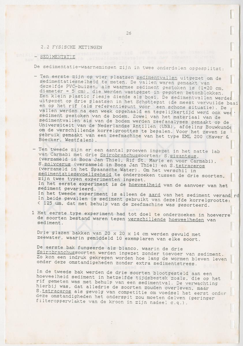 Z Een onderzoek naar de waterkwaliteit van enkele baaien van Curacao op basis van biologische en abiotische parameters - New Page
