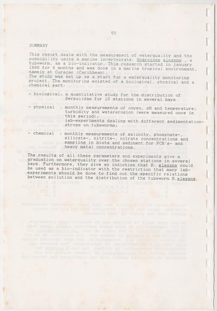 Z Een onderzoek naar de waterkwaliteit van enkele baaien van Curacao op basis van biologische en abiotische parameters - New Page
