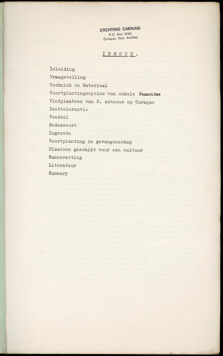 Z Garnalen kweken in oude zoutpannen - Verslag van een onderzoek naar de levenseisen van Penaeus aztecus Ives - New Page