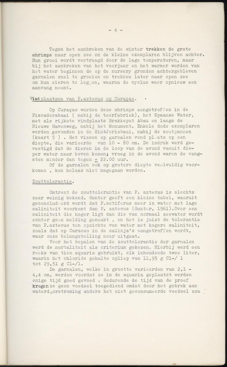 Z Garnalen kweken in oude zoutpannen - Verslag van een onderzoek naar de levenseisen van Penaeus aztecus Ives - New Page