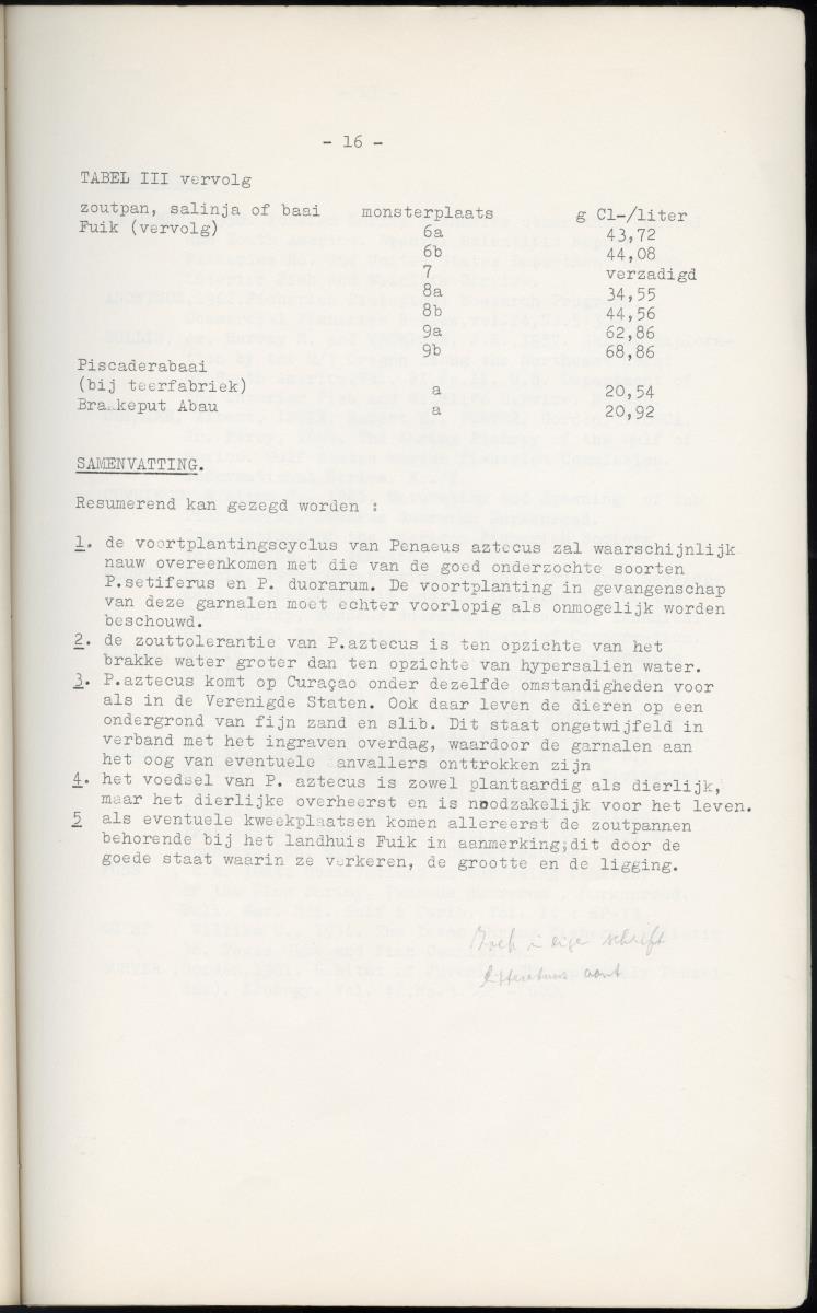 Z Garnalen kweken in oude zoutpannen - Verslag van een onderzoek naar de levenseisen van Penaeus aztecus Ives - New Page