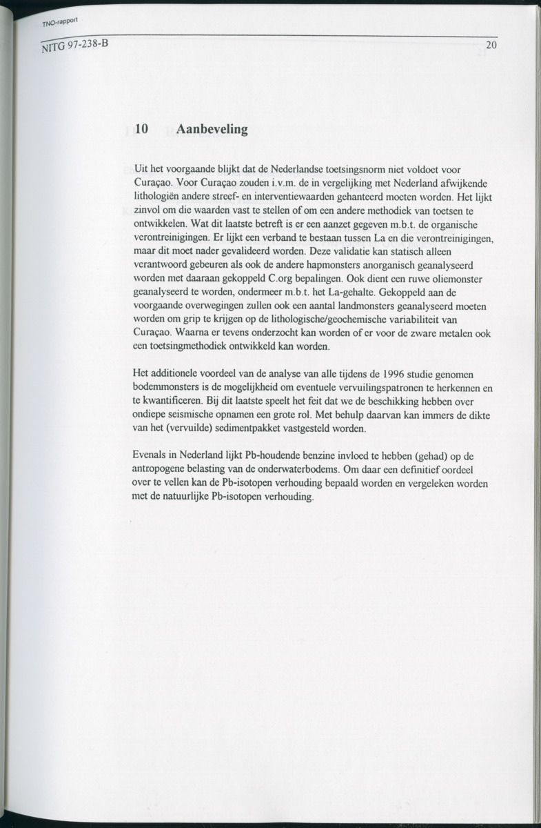 Geochemische Inventory report van enkele baaien op Curacao - New Page