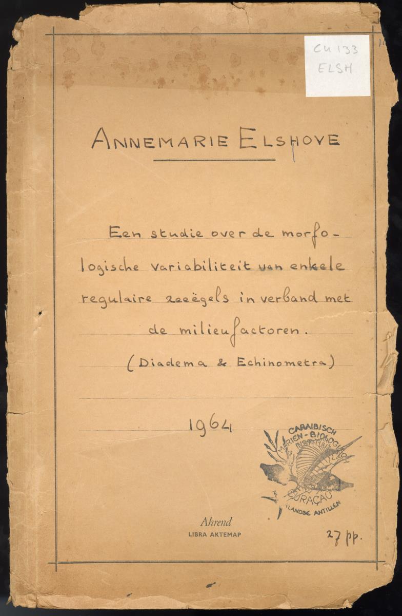 Z Een studie over de morfologische variabiliteit van enkele regulaire zeeegels in verband met milieufactoren (Diadema & Echinometra) - New Page