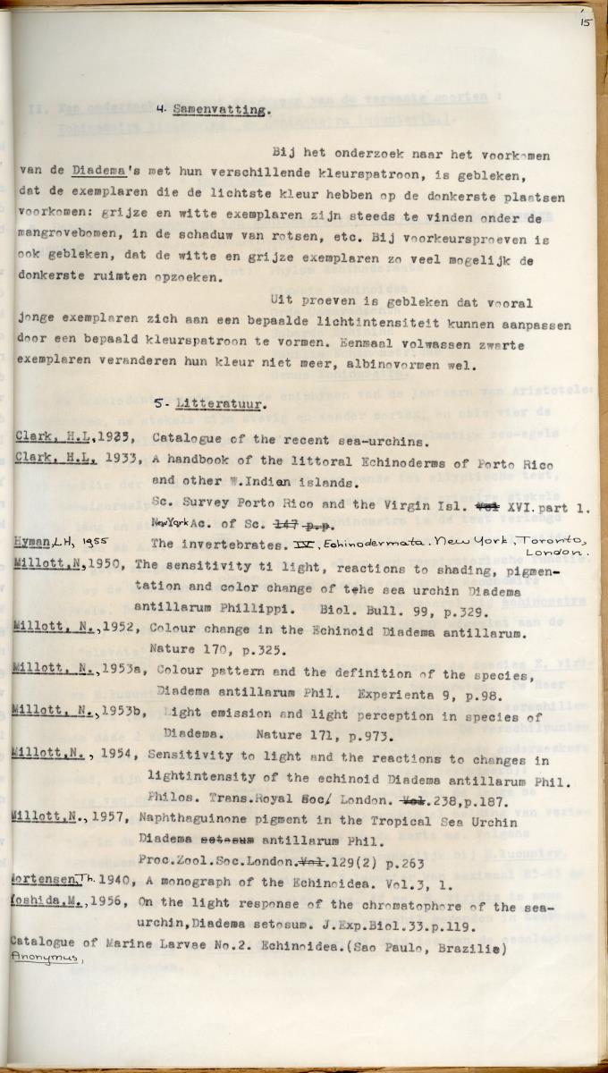 Z Een studie over de morfologische variabiliteit van enkele regulaire zeeegels in verband met milieufactoren (Diadema & Echinometra) - New Page