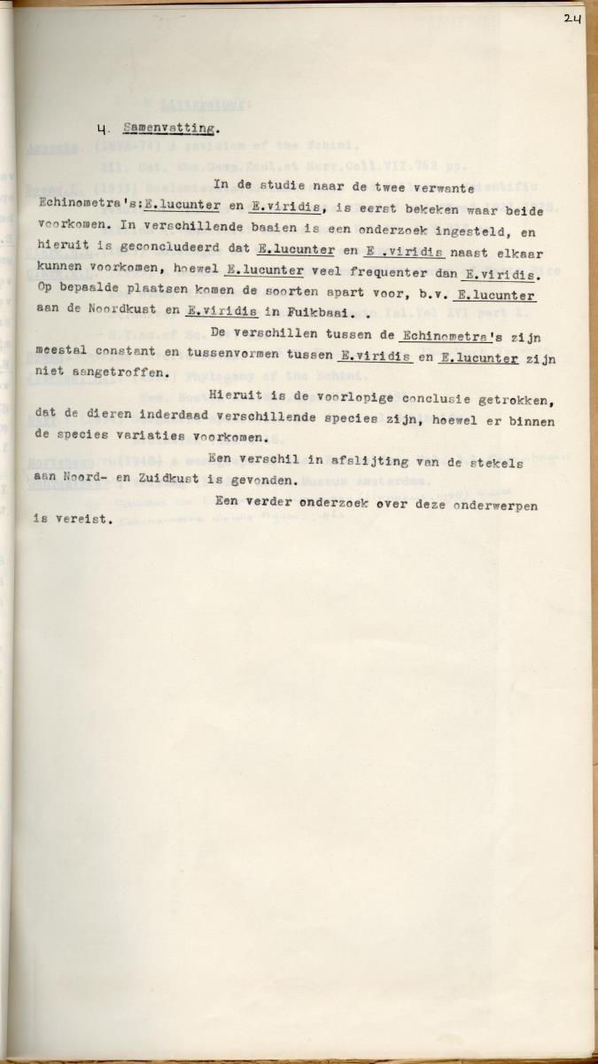 Z Een studie over de morfologische variabiliteit van enkele regulaire zeeegels in verband met milieufactoren (Diadema & Echinometra) - New Page