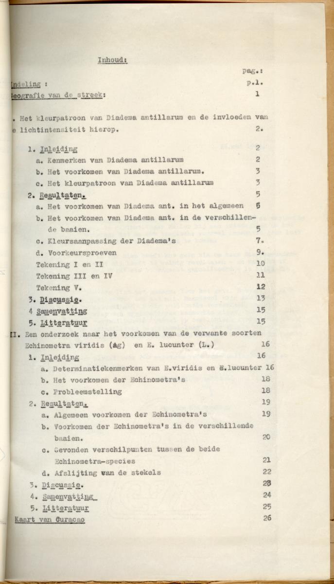 Z Een studie over de morfologische variabiliteit van enkele regulaire zeeegels in verband met milieufactoren (Diadema & Echinometra) - New Page