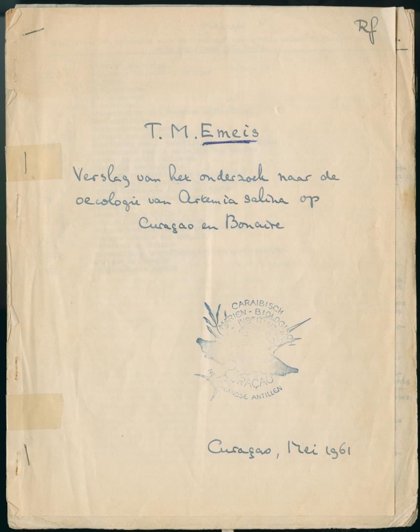 Z Verslag van het onderzoek naar de ecologie van Artemia salina op Curacao en Bonaire - New Page