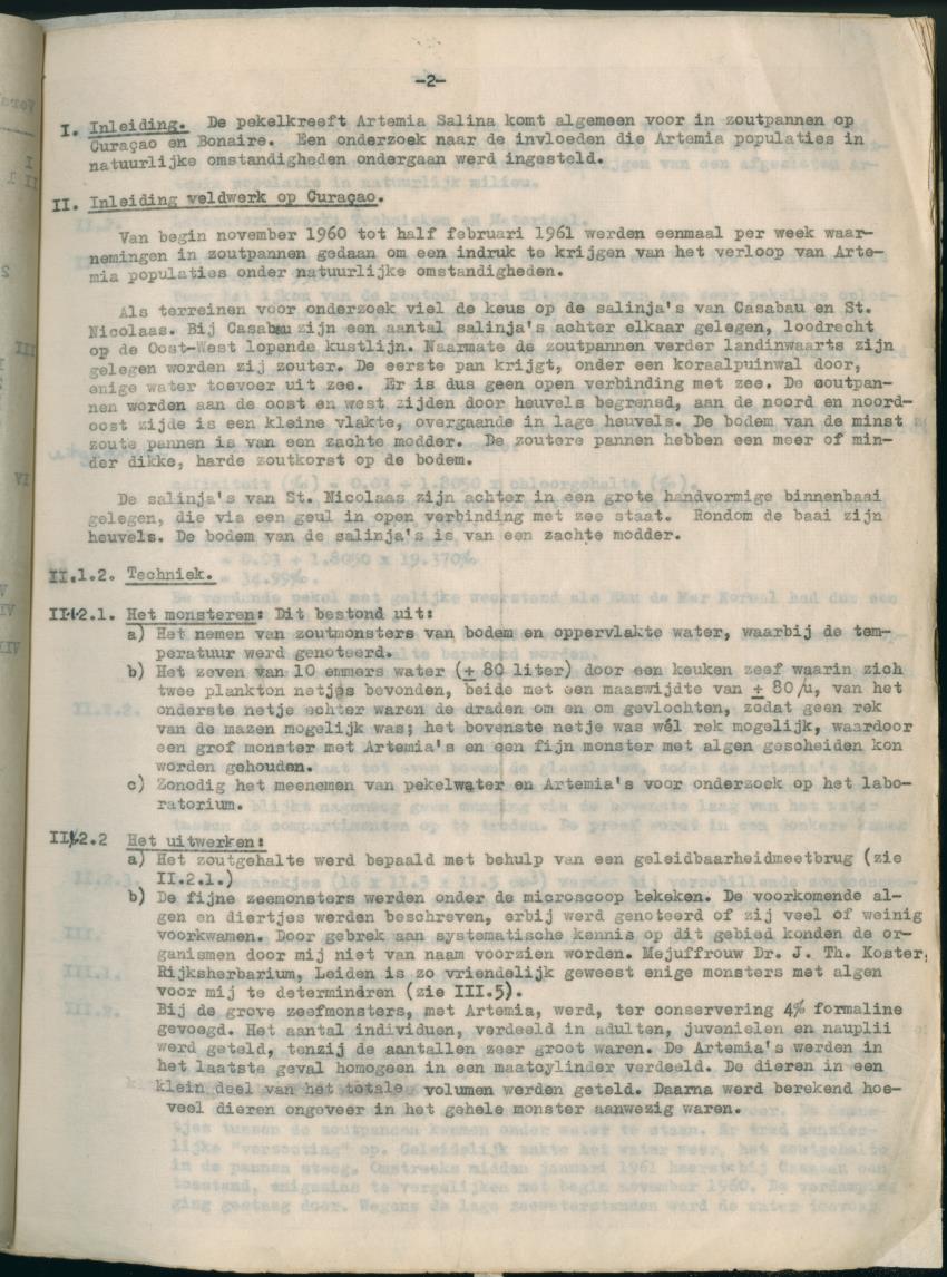 Z Verslag van het onderzoek naar de ecologie van Artemia salina op Curacao en Bonaire - New Page