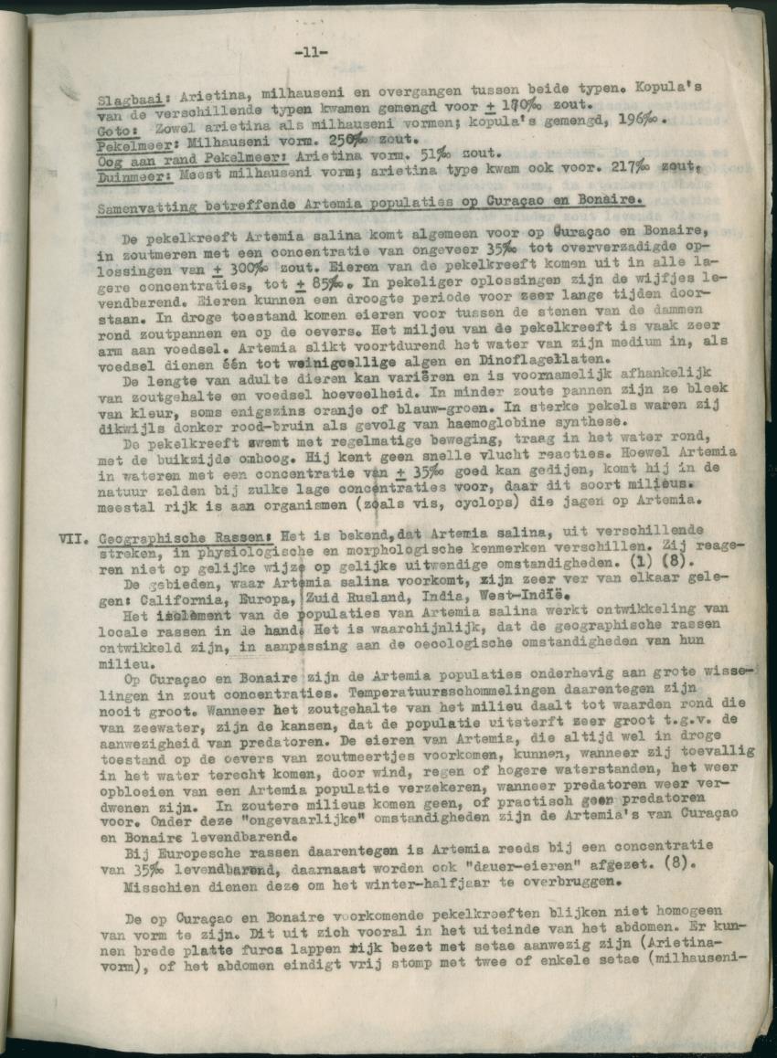 Z Verslag van het onderzoek naar de ecologie van Artemia salina op Curacao en Bonaire - New Page