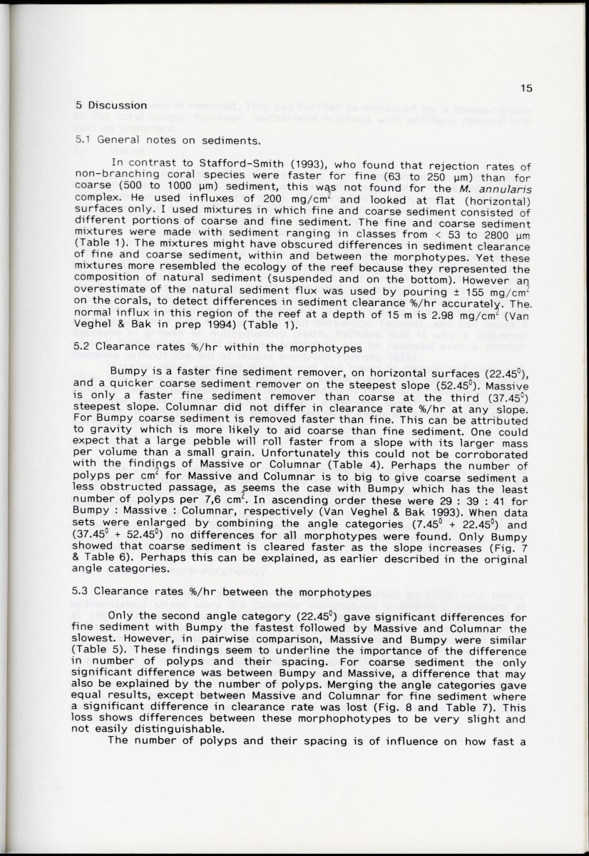 Z Differences in sediment rejection between the Caribbean Montastrea annularis morphotypes; 'Bumpy', "Massive' and 'Columnar' on a micro-morphological scale - New Page