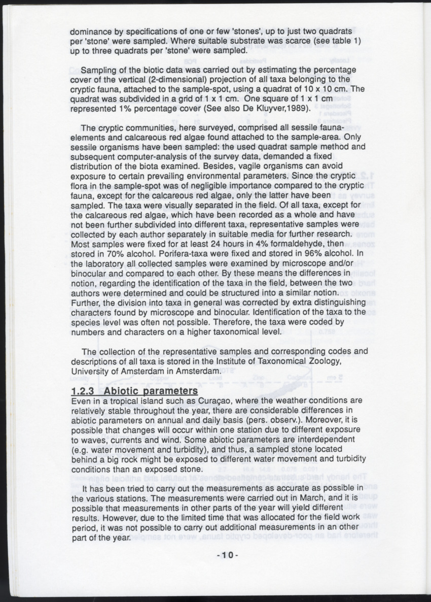 Z "I. Cryptic communities of sublittoral hard substrate in relation to abiotic parameters at some inner bays of Curacao  II. The effect of suspended sediment on two species of serpulid tube-worms" - New Page