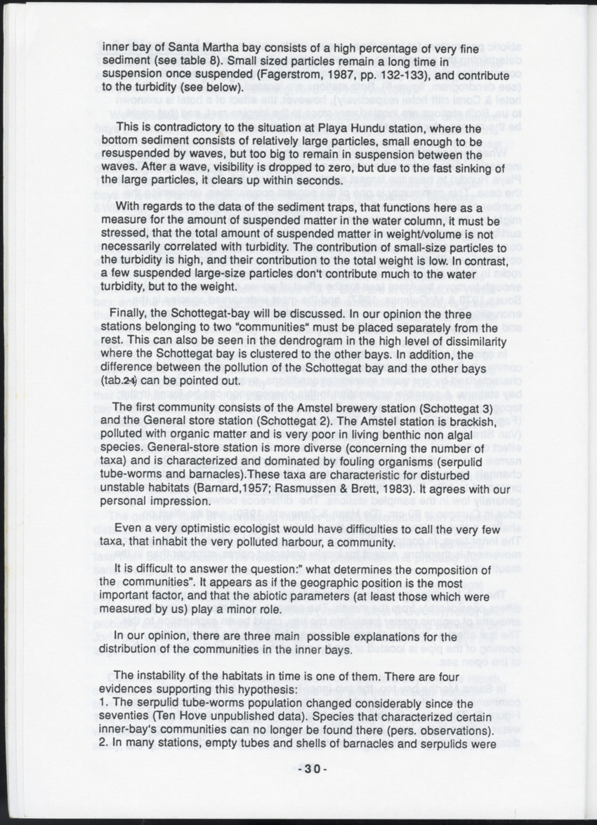 Z "I. Cryptic communities of sublittoral hard substrate in relation to abiotic parameters at some inner bays of Curacao  II. The effect of suspended sediment on two species of serpulid tube-worms" - New Page