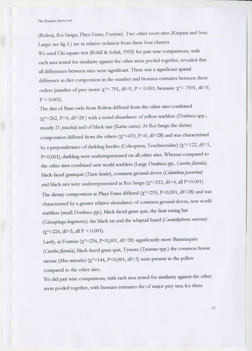 Z The Bonaire Barn-owl (Tyto alba): the first survey of roost sites and diet on Bonaire (an arid southern Caribbean island) - New Page