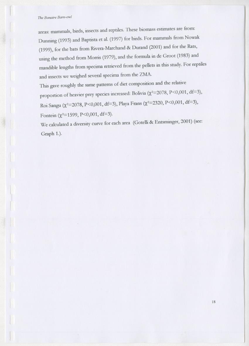 Z The Bonaire Barn-owl (Tyto alba): the first survey of roost sites and diet on Bonaire (an arid southern Caribbean island) - New Page