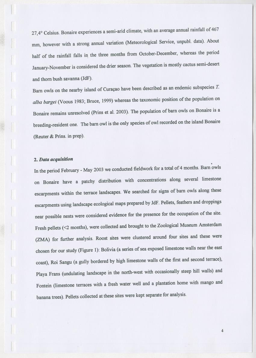 Z Spatial variation in the diet of the barn owl (Tyto alba) on a small tropical island - New Page