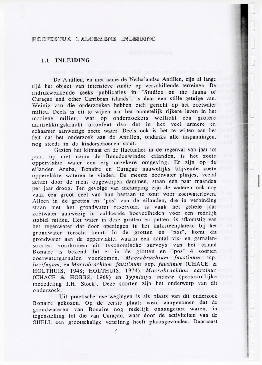 De zoetwatergarnalen van Bonaire - een survey en de mogelijkheden tot kweek - New Page