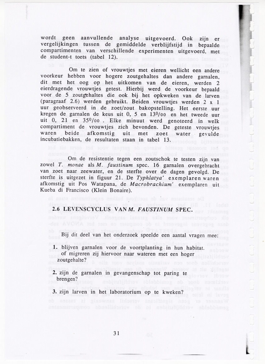 De zoetwatergarnalen van Bonaire - een survey en de mogelijkheden tot kweek - New Page