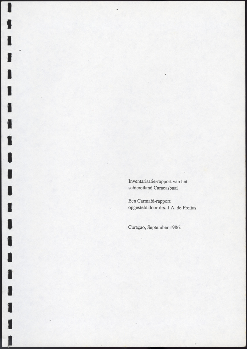 Inventarisatie-rapport van het schiereiland Caracasbaai - New Page