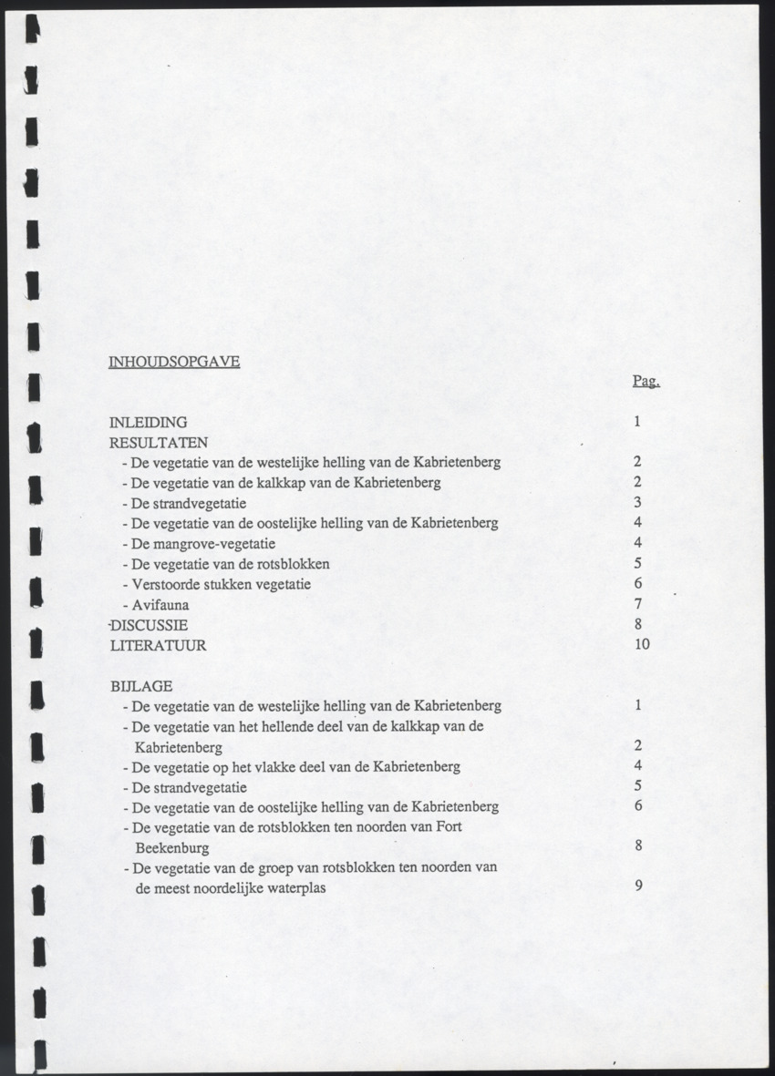 Inventarisatie-rapport van het schiereiland Caracasbaai - New Page