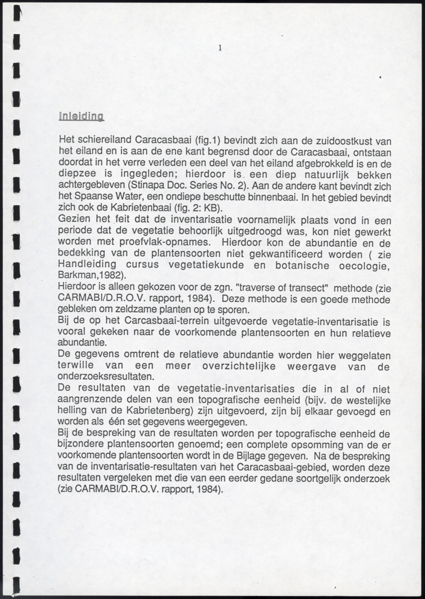 Inventarisatie-rapport van het schiereiland Caracasbaai - New Page