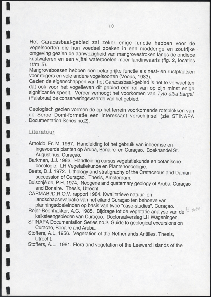Inventarisatie-rapport van het schiereiland Caracasbaai - New Page